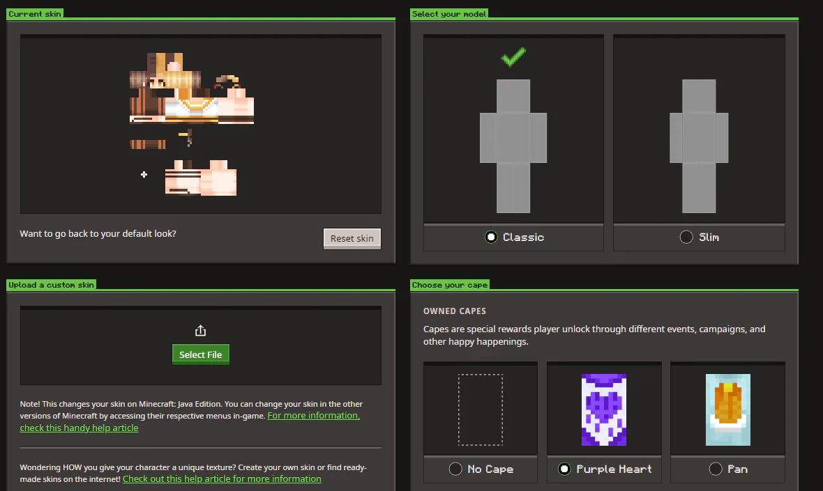 Change Minecraft Skin 1793237398142