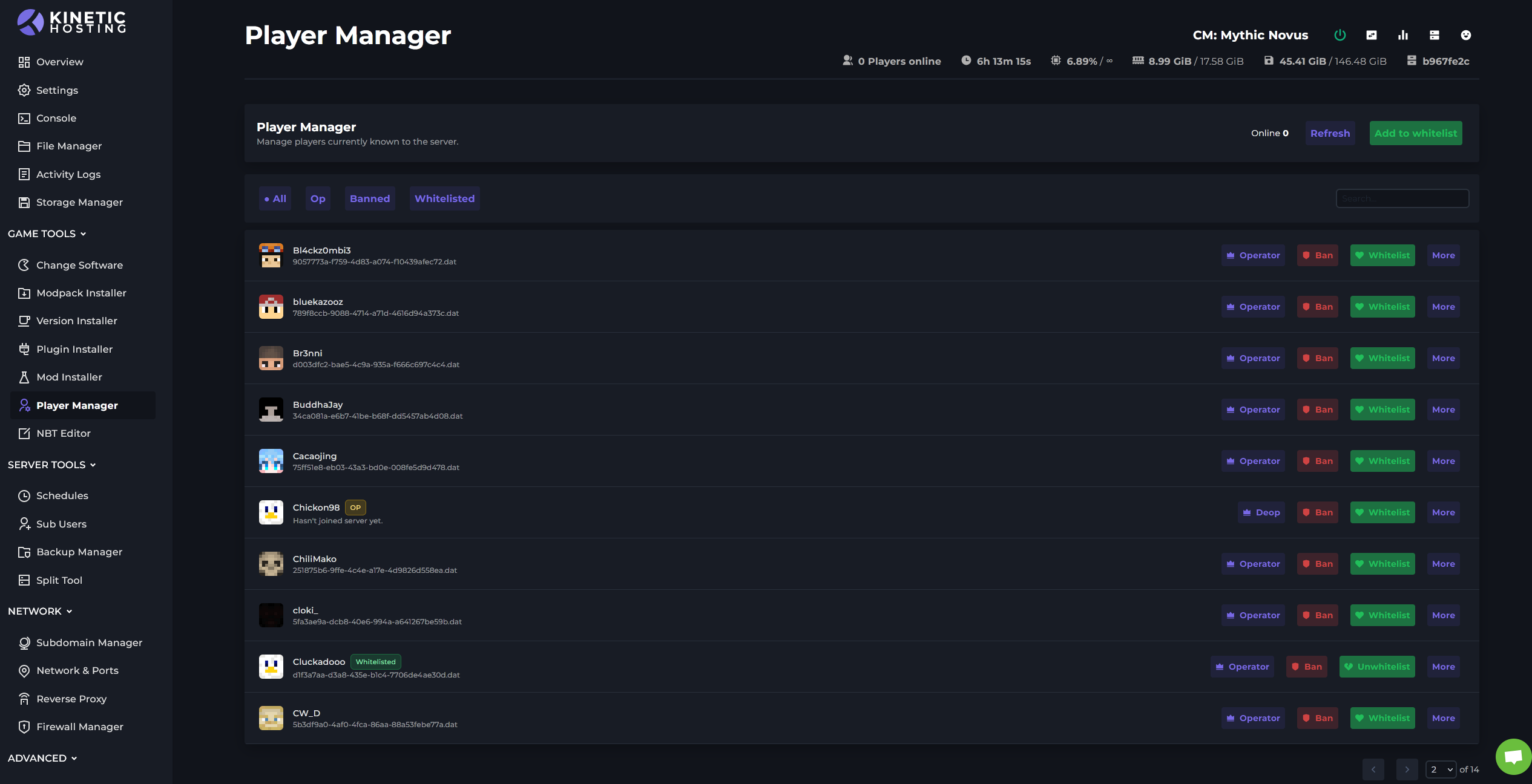 Panel Version 5.8 - New Player Manager and More